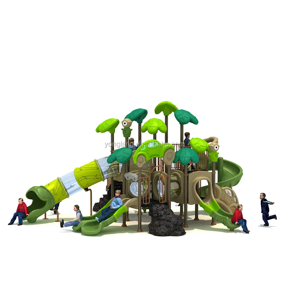 عرض خاص حديقة منزلقة بلاستيكية ، ملعب كبير في الهواء الطلق للأطفال