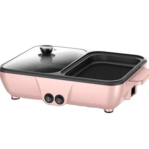 <span class=keywords><strong>Precio</strong></span> al por mayor Asequible Mini Pan eléctrico Profesional Parrilla eléctrica Sartén con olla caliente - Product Image 1