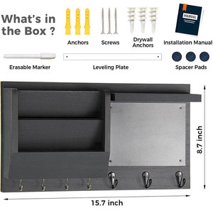 Treo Tường Chủ Key Thư Tổ Chức Áo Thư & Con Chó Dây Xích Móc Trang Trí Lối vào Kệ Cho Phòng Khách Lưu Trữ Giá - Product Image 2