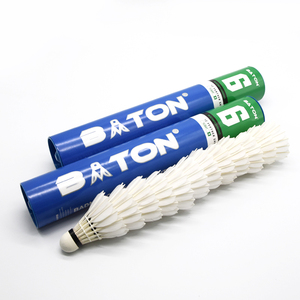 Volant de <span class=keywords><strong>Badminton</strong></span> blanc, bon marché, stabilité de vol Durable, personnalisé OEM, <span class=keywords><strong>Double</strong></span> plume d'oie lissée - Product Image 5