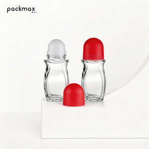 Botella de Vidrio Plana de 50 ml con Rodillo, Transparente Esmerilado, Ergonómica, para Lociones y Aceites Esenciales, Directo de Fábrica - Product Image 4