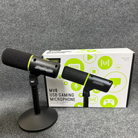 Microphone de streaming gaming exclusif transfrontalier MV6 – Microphone dynamique professionnel pour enregistrement USB, PC de bureau, Esports et diffusion en direct