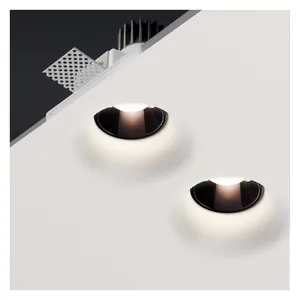 Alçı tavan gömme Trimless Led Downlight sıva lambası yuvarlak/kare ışık aşağı Led