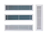 Grille linéaire carrée moderne en aluminium de 2,0 mm Ruiboyou – Compatible avec les systèmes CVC, noyau amovible pour un nettoyage et un remplacement faciles