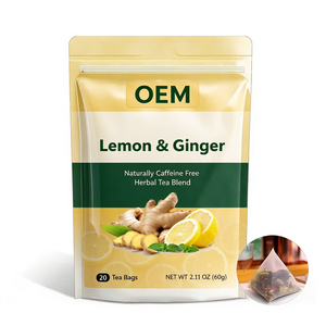 Sachets de Tisane Citron-Gingembre Personnalisés OEM/ODM Sans Caféine pour le Bien-être Quotidien et le Soutien Nutritionnel - Product Image 1