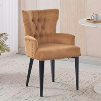 Échantillon Gratuit - Nouveauté Fauteuil de Luxe Moderne en Velours Style Nordique pour la Maison - Chaises de Salle à Manger Design pour Restaurant (Vente en Gros)