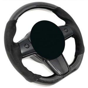 Pièces de course automobiles, housse de volant de voiture, volant en fibre de carbone, télécommande pour <span class=keywords><strong>Tesla</strong></span> <span class=keywords><strong>Model</strong></span> 3 - Product Image 2