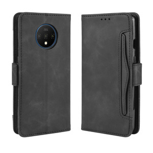 Étui à rabat en cuir pour <span class=keywords><strong>OnePlus</strong></span> Nord <span class=keywords><strong>2T</strong></span> & 9 Pro avec plusieurs emplacements pour cartes, design simple, housse de protection pour <span class=keywords><strong>OnePlus</strong></span> 7T - Product Image 5