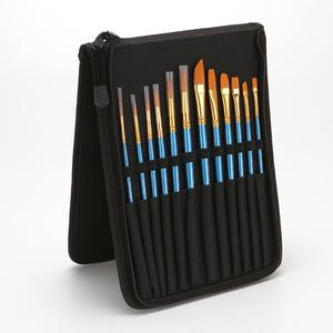 Ensemble de pinceaux professionnels pour aquarelle, pointe fine, pointe ronde, poils en nylon, 12 pointes, manche en bois, peinture DIY - Product Image 2