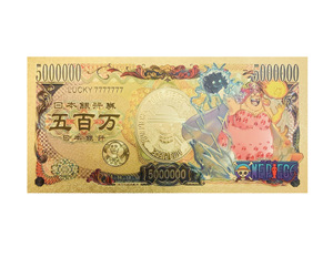 Figurine d'action classique d'anime japonais One Piece, Yen Luffy, cartes à collectionner, billet de banque en or pour souvenir, décoration de la maison, cadeaux - Product Image 3