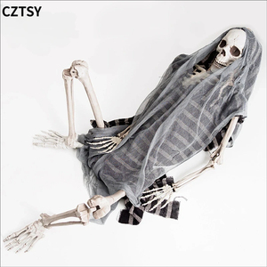 Esqueleto de Calavera de Halloween, Simulación de Cuerpo Humano, Plástico, Decoración para Casa Embrujada, Habitación Secreta, Prisionero, Esqueleto Humano - Product Image 3