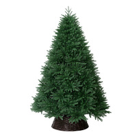 Sapin de Noël Artificiel Haut de Gamme en PE/PVC Écologique de 1,5 m, 1,8 m, 3 m, Décoré de Flocons – Arbol De Navidad Kerstbomen