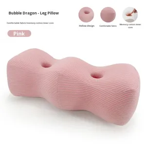 Oreiller rectangulaire en mousse à mémoire de forme tricoté pour les jambes et les <span class=keywords><strong>pieds</strong></span> pour femmes enceintes-Support de <span class=keywords><strong>massage</strong></span> anti-acariens amovible et lavable - Product Image 6