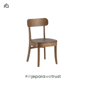 Juego de comedor Elok de madera de teca con asientos tapizados que ofrecen una comodidad refinada y un equilibrio visual elegante. - Product Image 3