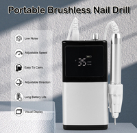 Fournitures de beauté pour ongles, outils pour ongles, perceuse à ongles 35000 tr/min, perceuse à ongles portable de bureau rechargeable sans balais, lime électrique pour salon
