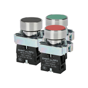 Pulsante a Pressione Piatto NP2-BA/Be, Pulsante Start Stop BA/Be Rosso Giallo Verde Nero Bianco Blu Auto-Reset 22/30mm - Product Image 3