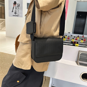 Nuova Borsa a Tracolla da Uomo in Pelle PU alla Moda, Borsa Messenger Casual Quadrata con <span class=keywords><strong>Portamonete</strong></span> - Product Image 3