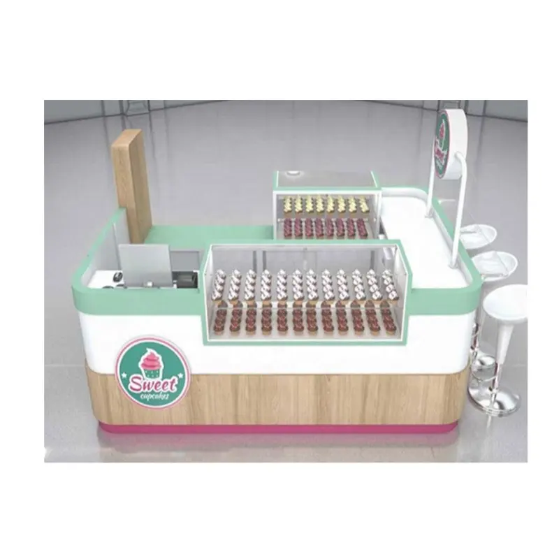 mall used bakery kiosk Pastry stands design for desserts and cookies shop fresh color food kiosk