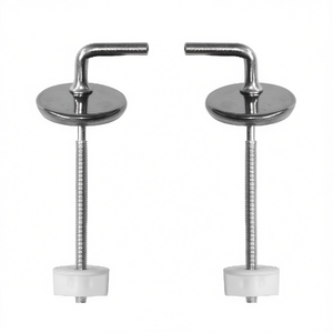 Kit de bisagras de repuesto S016K para asientos de inodoro, base de tornillos metálicos con almohadilla de goma - Product Image 3