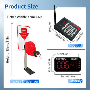 Hệ thống quản lý hàng đợi trong nhà điện tử với màn hình LED, điều khiển từ xa, máy phát vé, bao gồm chức năng gọi số chờ và xếp hàng. - Product Image 5