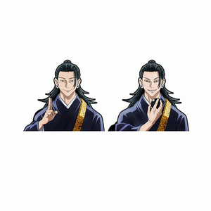Autocollants 3D en mouvement d'anime Jujutsu Kaisen, personnage Geto Suguru, deux changements, imperméables, écologiques, décoration pour voiture, ordinateur portable, réfrigérateur - Product Image 1