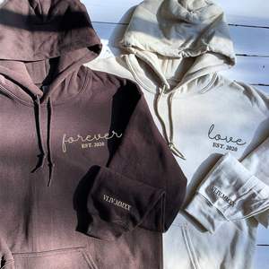 Sudaderas con Capucha Bordadas Personalizadas con <span class=keywords><strong>el</strong></span> Amor Eterno, Regalo Perfecto para Parejas, San Valentín, Tejidas con Lentejuelas para Invierno y Otoño - Product Image 3