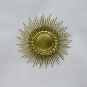 Золотые роскошные декоративные металлические настенные зеркала для гостиной - Product Image 3