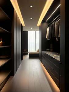 Armario de aluminio de madera contemporáneo 2025, conjunto de muebles de dormitorio de madera, armario personalizado, armario para caminar, guardarropa - Product Image 6