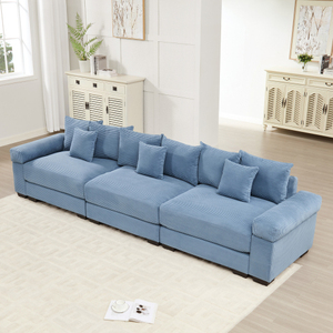 <b>Oversized</b> Cloud Modular <b>Sectional</b> Couch Set Convertible Square Shape Villa Extra-Wide Armrests with Ottoman Modern Design - Product Image 1