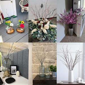 29.5" Lifelike Dry Willow Branches Bendable Iron <strong>Wires</strong> Artificial <strong>Floral</strong> Flower Stub Stem DIY Craft Wedding Home Room Decor - Product Image 5