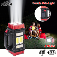 Sortie d'usine LED haute puissance rechargeable extérieure Flash d'alimentation de secours Lumière de camping Lumière de camping solaire extérieure