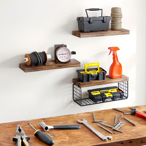 Estantes de <span class=keywords><strong>Baño</strong></span> Sobre el Inodoro - Estantes Flotantes de Pared para Almacenamiento de Papel Higiénico, Decoración de Estilo Rústico - Product Image 4