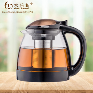Fabbrica di vendita al dettaglio rosso dorato argenteo viola per uso alimentare vetro cristallo <span class=keywords><strong>teiera</strong></span> bollitore <span class=keywords><strong>con</strong></span> filtro e <span class=keywords><strong>infusore</strong></span> a prova di perdita di birra acqua - Product Image 6