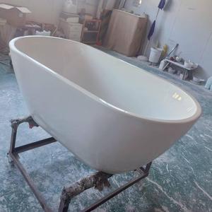 Bồn tắm tự do hiện đại bằng <span class=keywords><strong>acrylic</strong></span> nguyên chất, màu trắng bóng tùy chỉnh, có chức năng massage khí, hình oval. - Product Image 6