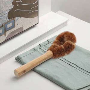 Spazzola a manico lungo in legno antiaderente grasso antiaderente per la <span class=keywords><strong>pulizia</strong></span> del bagno e della toilette confezionata in scatola per piatti per uso a pavimento - Product Image 4