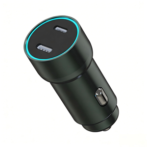 Caricabatterie Auto Rapido a Doppia Porta 30W+30W USB-C USB-<span class=keywords><strong>L</strong></span> PD in Metallo 12-24V Universale per iPhone <span class=keywords><strong>Samsung</strong></span> Fotocamera - Product Image 4