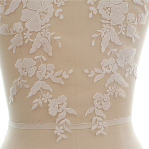 Fil de coton Broderie Fleur Patch Robe de mariée <span class=keywords><strong>Voile</strong></span> Dentelle Décoration Matériel - Product Image 4