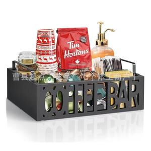 <b>Coffee</b> Bar Storage <b>Box</b> 32.5cm Wooden Organizer For <b>Coffee</b> Pods Tea Bags Desktop Use - Product Image 1