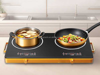Four électrique intelligent pour la cuisine, 3500W, commande par bouton tactile, plaque chauffante en acier inoxydable, cuisinière à induction