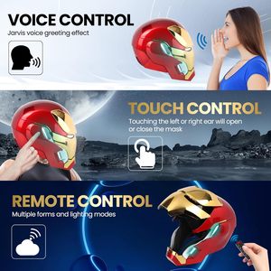 Casco de <span class=keywords><strong>Iron</strong></span> <span class=keywords><strong>Man</strong></span> MK50 con Comando de Voz, Máscara de Superhéroe Usable, Gran Venta - Product Image 4