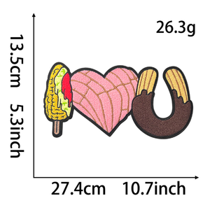 Bán buôn lớn Chenille thê<span class=keywords><strong>u</strong></span> sắt trên các bản vá lỗi tim Breaker Dog Mẹ Tôi Yê<span class=keywords><strong>u</strong></span> <span class=keywords><strong>U</strong></span> công chúa Valentine ngày các bản vá lỗi cho quần áo - Product Image 4