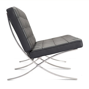 Sillón Clásico <span class=keywords><strong>Barcelona</strong></span> de Venta Directa de Fábrica, Estructura Curva de Acero Inoxidable, Sillón Individual de Descanso para Villa, Hotel u Oficina - Product Image 4