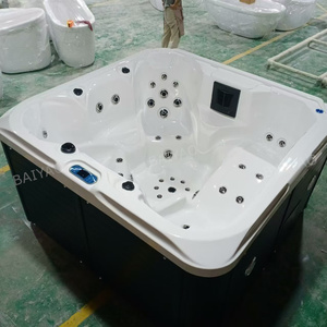 Vasca Idromassaggio Autoportante in Acrilico di Alta Qualità <span class=keywords><strong>per</strong></span> 5 Persone, Spa di Lusso da Esterno con 12 Getti, Capacità 20 Galloni - Product Image 1