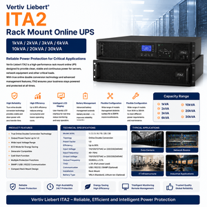 Vertiv Liebert ITA2 1kVA 2kVA 3kVA 6kVA 10kVA 20kVA 30kVA Sistema de Respaldo de Energía para Centros de Datos <span class=keywords><strong>UPS</strong></span> Online de Montaje en Rack - Product Image 1