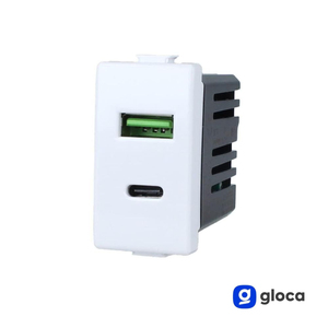 Gloca Lot de 2 stations de charge USB murales 2-en-1 de type a et type C compatibles avec la série Matix - Product Image 5