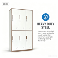 Casier en acier peu encombrant, démontable, personnalisable pour salle de sport, dimensions ajustables pour petits espaces de rangement restreints