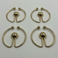 Boucles métalliques écologiques anti-corrosion à boule ouverte pour vêtements, sacs, artisanat DIY, vente en gros en vrac