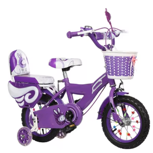 Nouveau vélo pour enfant de 12 <span class=keywords><strong>pouces</strong></span> à une vitesse avec roues d'apprentissage, frein en V, fourche en acier, panier en plastique, pour filles de 3 à 6 ans - Product Image 5