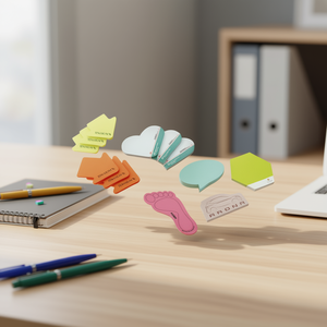 Blocchetti memo adesivi Sagome, forme assortite, note colorate per ufficio, scuola e casa - Product Image 3