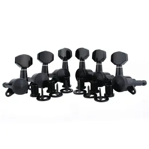 Black 3R3L Machine Heads Tuning Pegs Keys Set Guitar Locking Tuners for Electric Acoustic Guitar Parts